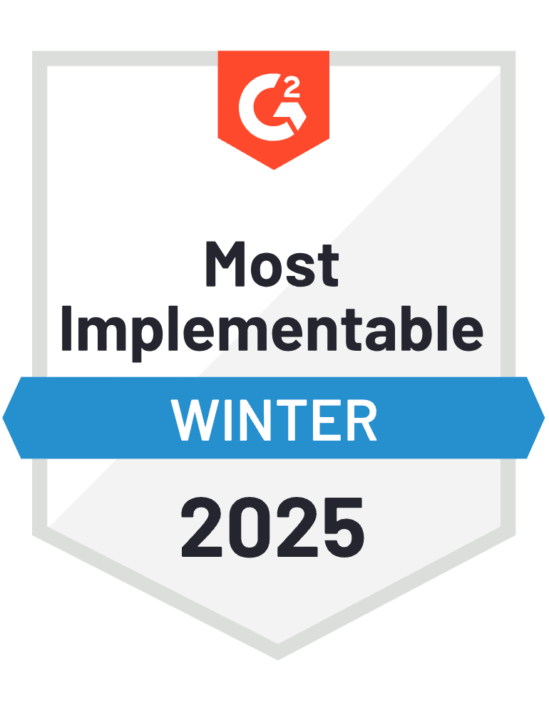 G2 Badge - Most Implementable - Castr